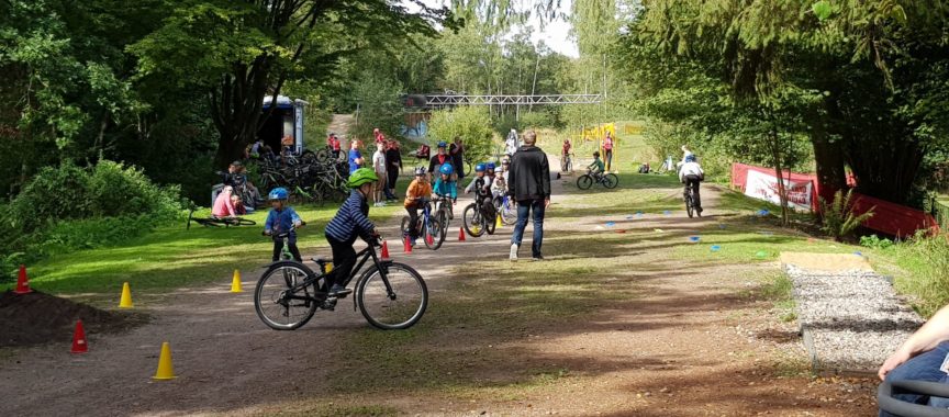 Fahrradtraining auf dem Moorredder in Volksdorf