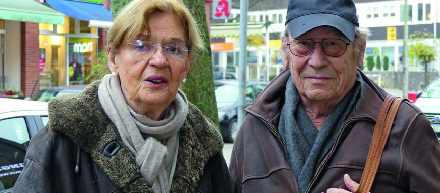 Gisela Dierks und Heino Flache zum Thema Autofreier Volksdorfer Ortskern