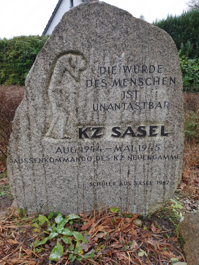 Gedenkstein der KZ Außenstelle in Sasel