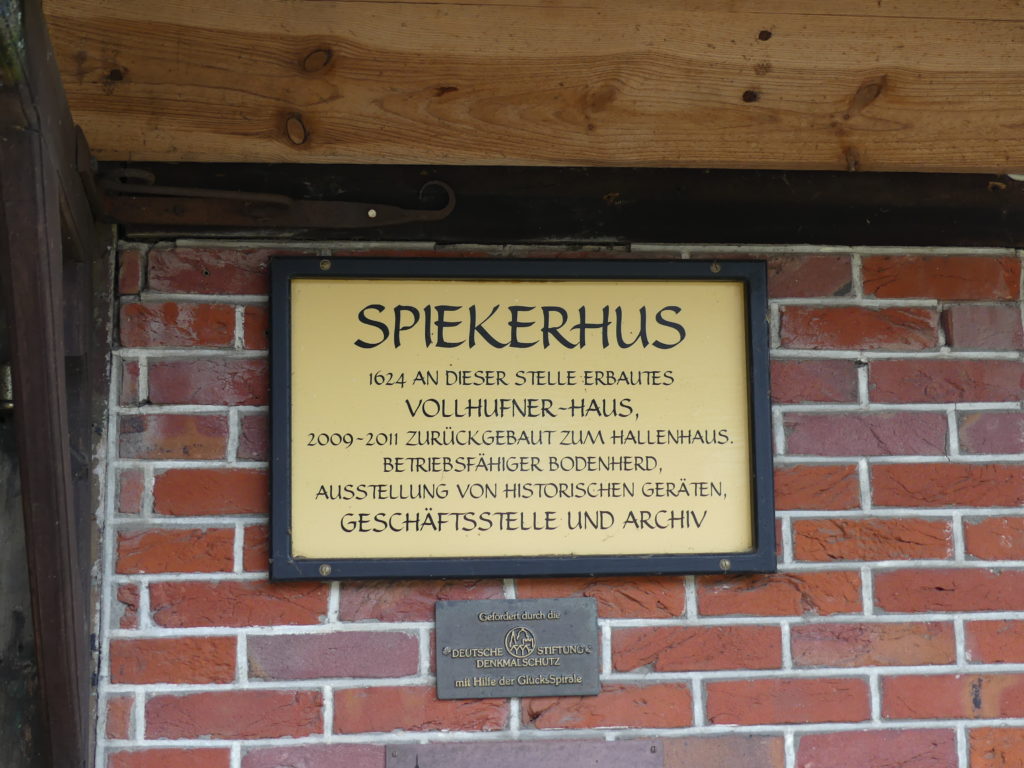 Spiekerhus Schild inm Museumsdorf Volksdorf