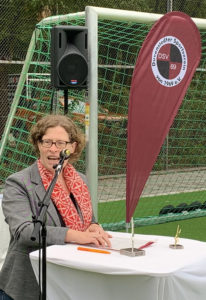 Dr. Heike Opitz beim Duvenstedter SV