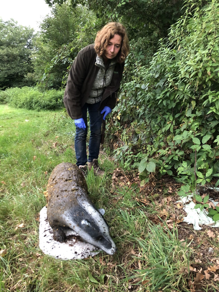 Jagdpächterin Angela Töben nach der Tierrettung 2