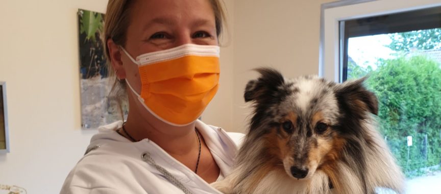 Tierärztin Meike Dankert mit Patient (2)