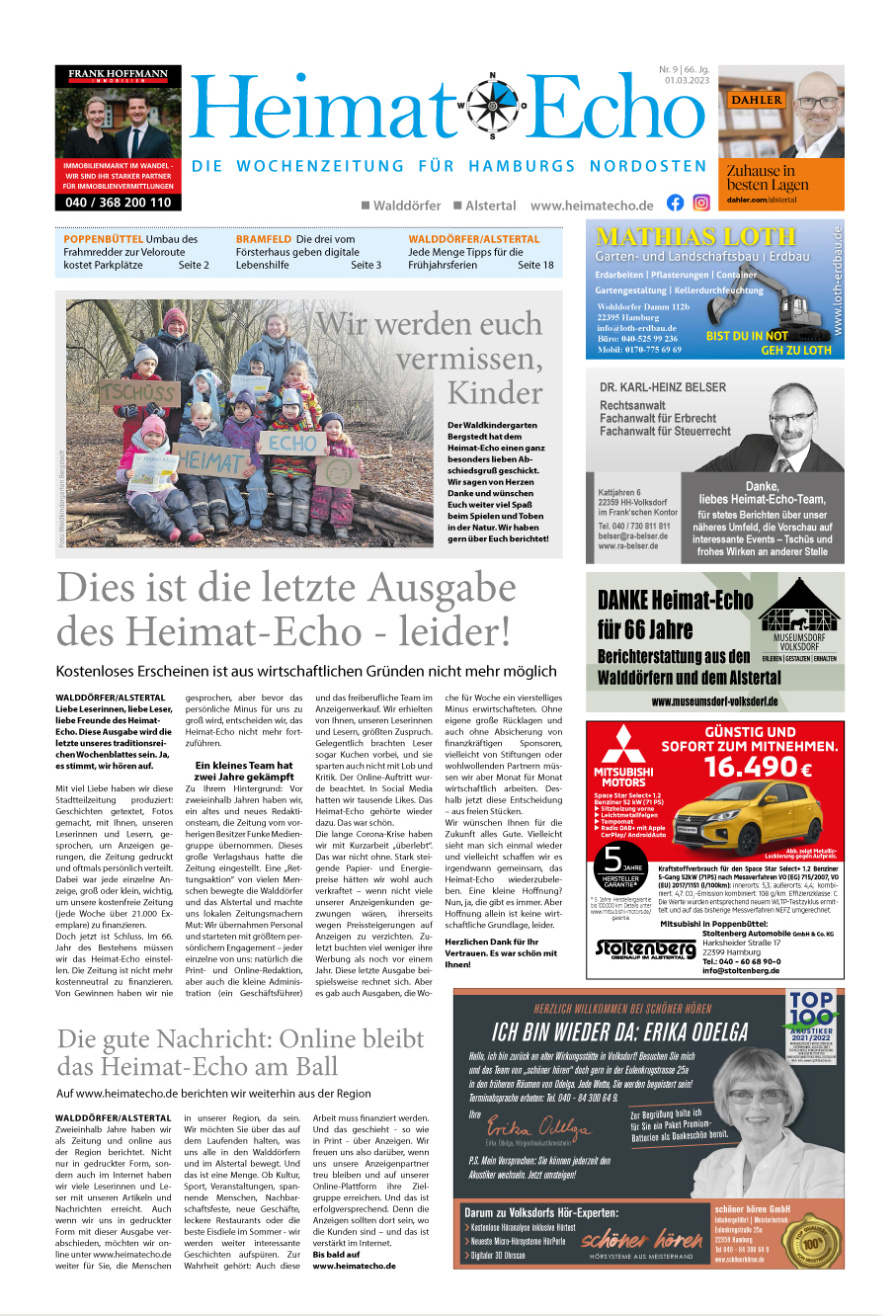 Heimatecho Nr 9 vom 1 Maerz 2023